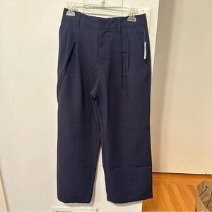 NWT 6 Petite GAP Easy Wide Leg Pants Trouser Women Navy Blue